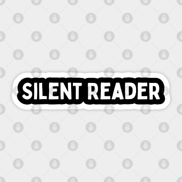 Silent Book Reader Sticker by Patterns-Hub